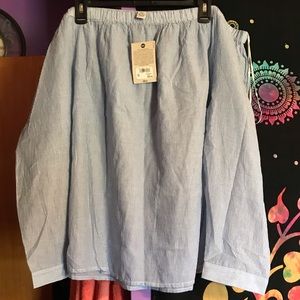 Strapless long sleeve blouse